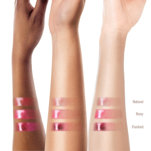 Pixi Sheer Cheek Gel swatches on skin