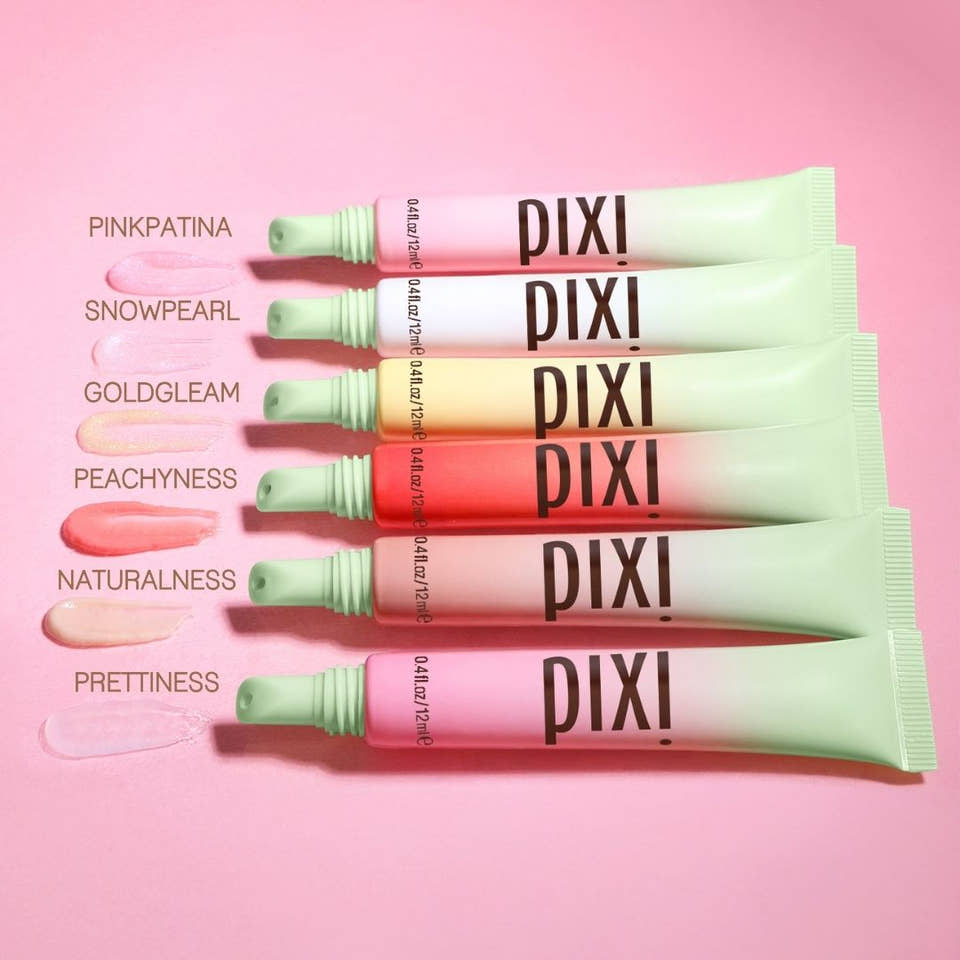 LipTone images including Shade names - PinkPatina, SnowPearl, GoldGleam, Peachyness, Naturalness, Prettiness view 2
