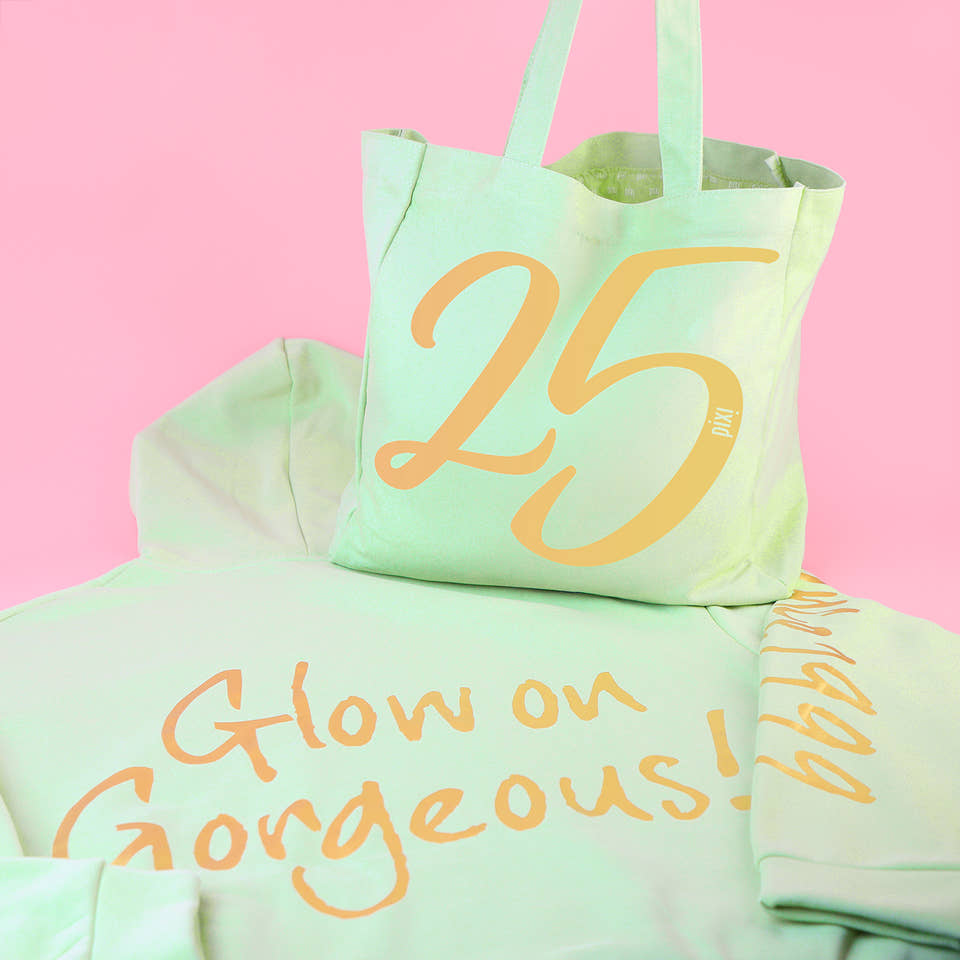 Pixi Anniversary Tote and Hoodie view 1